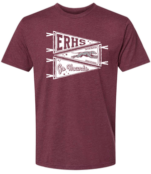 Custom Printed Apparel | Eaton Rapids Fall 2025 - Adult Heather Maroon T-Shirt - Eaton Rapids Fall 2025 - 18341