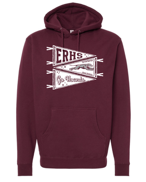 Custom Printed Apparel | Eaton Rapids Fall 2025 - Adult Maroon Hooded Sweatshirt - Eaton Rapids Fall 2025 - 18341