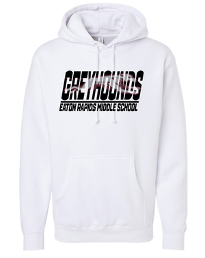 Custom Printed Apparel | Eaton Rapids Fall 2025 - Adult White Hooded Sweatshirt - Eaton Rapids Fall 2025 - 18341