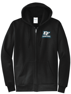Custom Printed Apparel | EFHS Unified | Adult Unisex Full Zip Hooded Sweatshirt - Multiple Colors - EFHS Unified Sports W26 - 18958