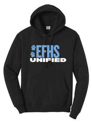 Custom Printed Apparel | EFHS Unified Sports | Adult Unisex Hoodie - Multiple Colors + Designs - EFHS Unified Sports W26 - 18958