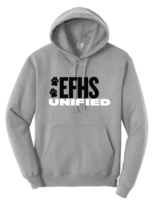 Custom Printed Apparel | EFHS Unified Sports | Adult Unisex Hoodie - Multiple Colors + Designs - EFHS Unified Sports W26 - 18958