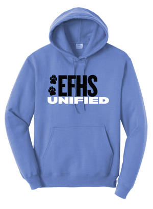 Custom Printed Apparel | EFHS Unified Sports | Adult Unisex Hoodie - Multiple Colors + Designs - EFHS Unified Sports W26 - 18958