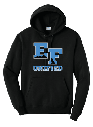 Custom Printed Apparel | EFHS Unified Sports | Adult Unisex Hoodie - Multiple Colors + Designs - EFHS Unified Sports W26 - 18958