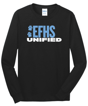 Custom Printed Apparel | EFHS Unified Sports | Adult Unisex Long Sleeve T-Shirt - Multiple Colors + Designs - EFHS Unified Sports W26 - 18958