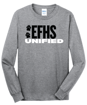 Custom Printed Apparel | EFHS Unified Sports | Adult Unisex Long Sleeve T-Shirt - Multiple Colors + Designs - EFHS Unified Sports W26 - 18958