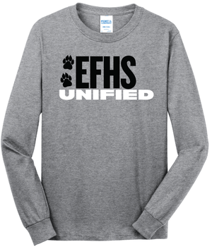 Custom Printed Apparel | EFHS Unified Sports Fall 2025 - Adult Long Sleeve Tee (Multiple Color Options) - EFHS Unified Sports F 25 - 18350