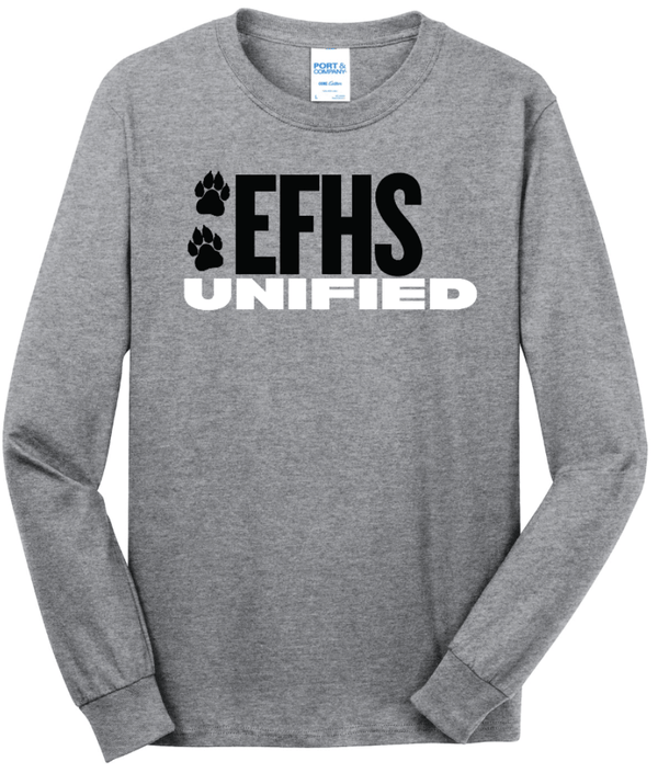 Custom Printed Apparel | EFHS Unified Sports Fall 2025 - Adult Long Sleeve Tee (Multiple Color Options) - EFHS Unified Sports F 25 - 18350