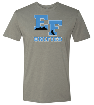 Custom Printed Apparel | EFHS Unified Sports Fall 2025 - Adult T-Shirt (Black/Stone Grey) - EFHS Unified Sports F 25 - 18350