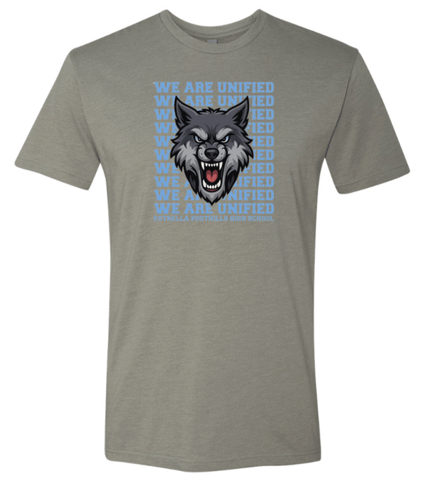 Custom Printed Apparel | EFHS Unified Sports Fall 2025 - Design 1 Adult Stone Grey T-Shirt - EFHS Unified Sports F 25 - 18350
