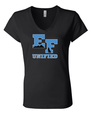 Custom Printed Apparel | EFHS Unified Sports | Women's V - Neck Shirt - Multiple Colors + Designs - EFHS Unified Sports W26 - 18958