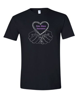 Custom Apparel - Screen Printing - Elder Abuse Awareness - Unisex Adult T-Shirt (Multiple Color Options) - MDHHS Elder Abuse Awareness - 17703