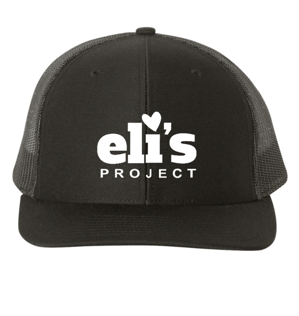 Custom Apparel - Screen Printing - Eli's Project - Black Snapback Trucker Hat - Eli's Project - 17404