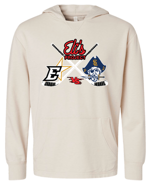Custom Printed Apparel | Eli's Project Mental Health Awareness Game | Adult Unisex Fleece Hoodie (Natural/Dark Grey) - Mental Health Game - 18678