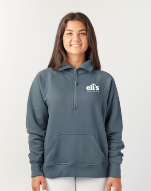 Custom Apparel - Screen Printing - Eli's Project - On Demand Shop - Embroidered Ladies Boxy Half Zip Fleece - Eli's Project OD
