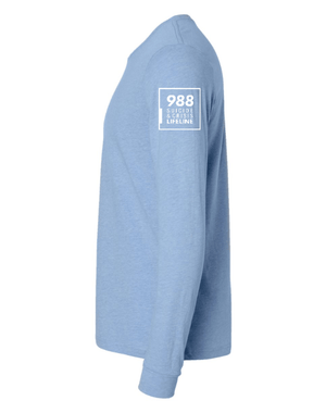 Custom Apparel - Screen Printing - Eli's Project - On Demand Shop - Unisex Long Sleeve Tee *Columbia Blue / Charcoal* - Eli's Project OD