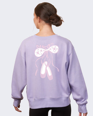 Platinum Dance Academy Crewneck Orchid back view