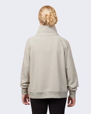 Okemos Woof Pack Quarter Zip Dusty Olive back view