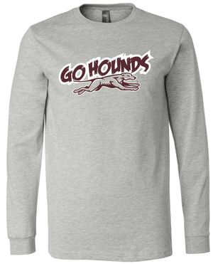 Custom Apparel - Screen Printing - ERPS Staff Apparel - Adult Unisex Go Hounds Long Sleeve T-Shirt - Long Sleeve T-Shirt - ERPS Staff Apparel - 14623