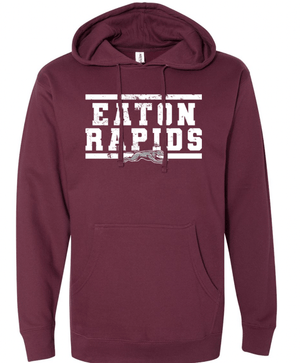 Custom Apparel - Screen Printing - ERPS Staff Apparel - Adult Unisex Maroon Hooded Sweatshirt - Hooded Sweatshirt - ERPS Staff Apparel - 14623