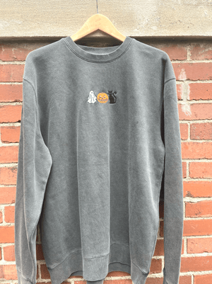 Custom Apparel - Screen Printing - Fabricated Customs Halloween - Adult Midweight Pigment Dyed Crewneck Sweatshirt (Pigment Black/ Pigment Plum/ Pigment Alpine) - FC Halloween - 16721