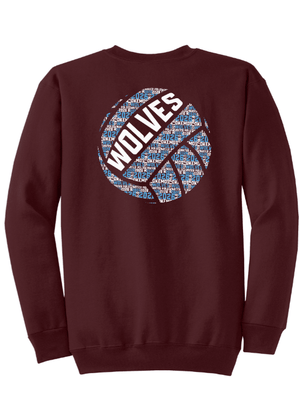 Custom Printed Apparel | Fleece Crewneck Sweatshirt | Okemos Water Polo Apparel Fall 2026 - Okemos Water Polo Fall 2026