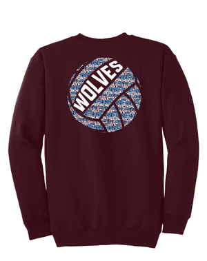Custom Printed Apparel | Fleece Crewneck Sweatshirt -TALL- | Okemos Water Polo Apparel Fall 2026 - Okemos Water Polo Fall 2026
