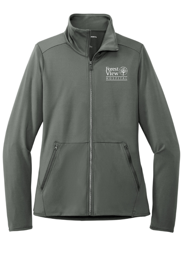 Forest View Hospital Apparel - Women's Stretch Fleece Full Zip (Grey, Navy, Black)