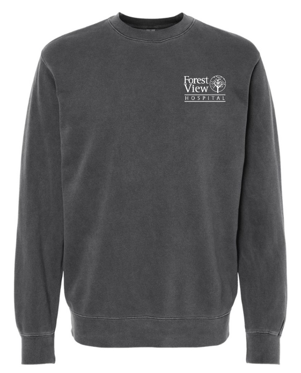 Forest View Hospital Apparel - Midweight Crewneck Sweatshirt (Green, Black)