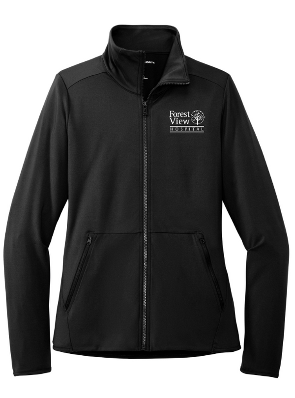 Forest View Hospital Apparel - Women's Stretch Fleece Full Zip (Grey, Navy, Black)