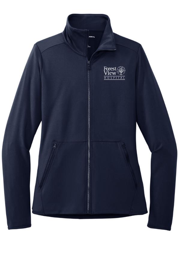 Forest View Hospital Apparel - Women's Stretch Fleece Full Zip (Grey, Navy, Black)