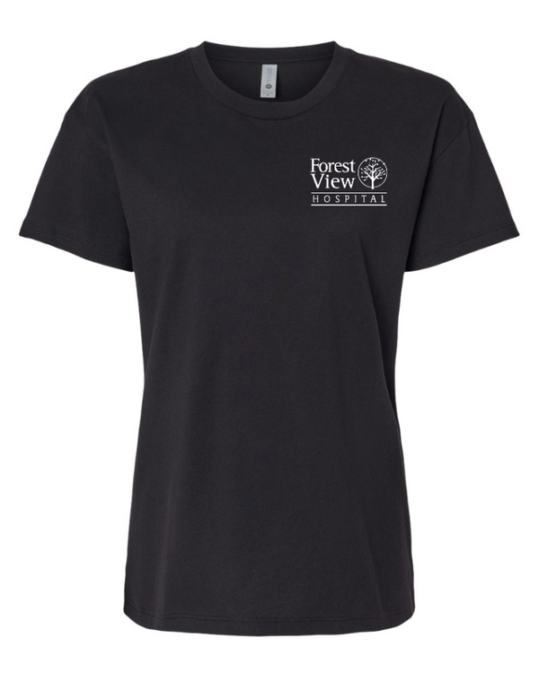 Forest View Hospital Apparel - Women's Relaxed T-Shirt (Pine, Navy, Grey, Black)