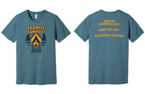 Custom Printed Apparel | Framily Camp 2025 - Youth Heavy Cotton T-Shirt **Military Green / Sand / Indigo Blue** - Family Camp 2025 - 18057