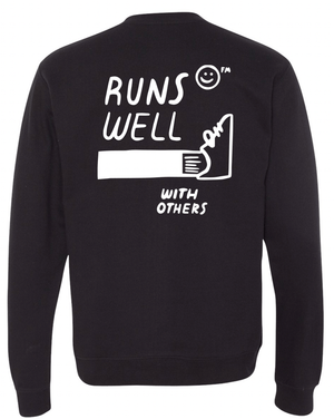 Custom Apparel - Screen Printing - Friendship Miles - Heavyweight Crewneck Sweatshirt / Black - Friendship Miles - 14986