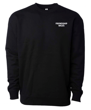 Custom Apparel - Screen Printing - Friendship Miles - Heavyweight Crewneck Sweatshirt / Black - Friendship Miles - 14986