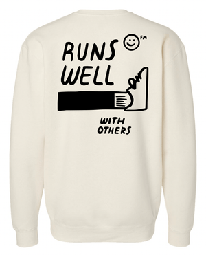 Custom Apparel - Screen Printing - Friendship Miles - Heavyweight Crewneck Sweatshirt / Bone - Friendship Miles - 14986