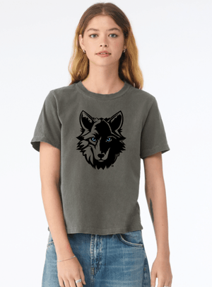 Custom Printed Apparel | FULFILLMENT | Okemos Wolves - Women's Garment Dyed Tee - Okemos Public Schools