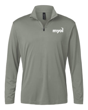 MYOI Allegan/Barry Fall Fundraiser Quarter Zip Greystone front view