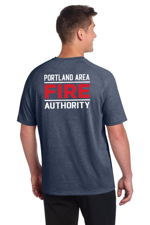 Portland Fire Department T-Shirt True Navy Heather back view