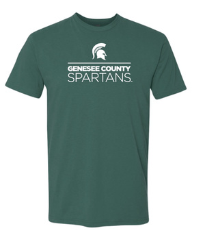 Custom Apparel - Screen Printing - Genesee County Spartans - Unisex Adult T-Shirt - T-shirt - Genesee County Spartans - 14374