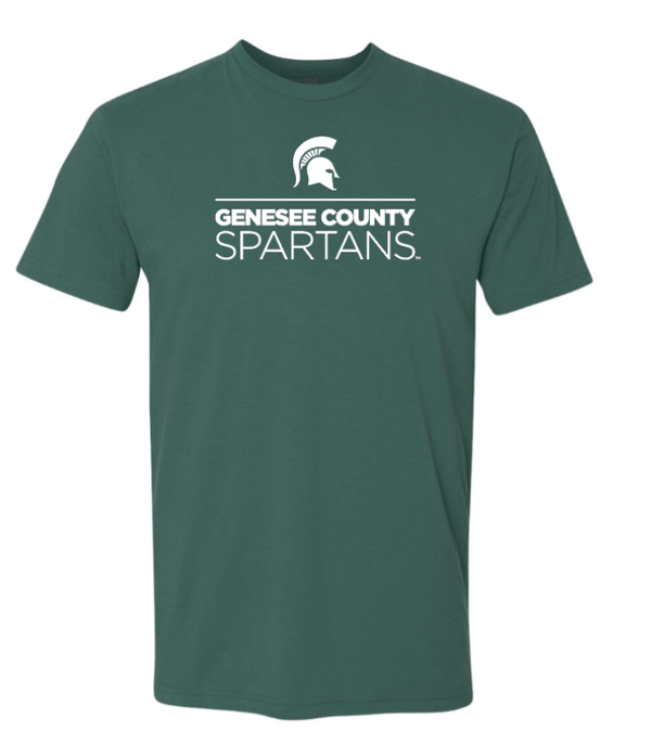 Custom Apparel - Screen Printing - Genesee County Spartans - Unisex Adult T-Shirt - T-shirt - Genesee County Spartans - 14374