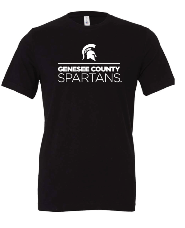 Custom Apparel - Screen Printing - Genesee County Spartans - Unisex Adult T-Shirt - T-shirt - Genesee County Spartans - 14374