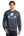 DeWitt Middle School Apparel Crewneck Heather Dark Navy front view