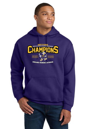 Ashland University Lacrosse Hoodie Purple front view