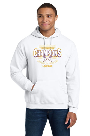 Ashland University Lacrosse Hoodie White front view