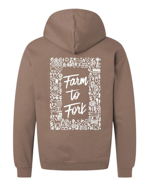 Sigma Alpha Sorority Hoodie Brown Savana back view