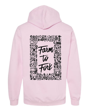 Sigma Alpha Sorority Hoodie Light Pink back view
