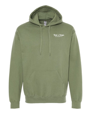 Sigma Alpha Sorority Hoodie Military Green front view