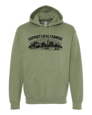 Sigma Alpha Sorority Hoodie Military Green front view