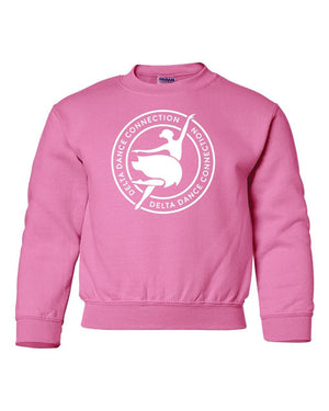 Delta Dance Connection - General Crewneck Safety Pink front view
